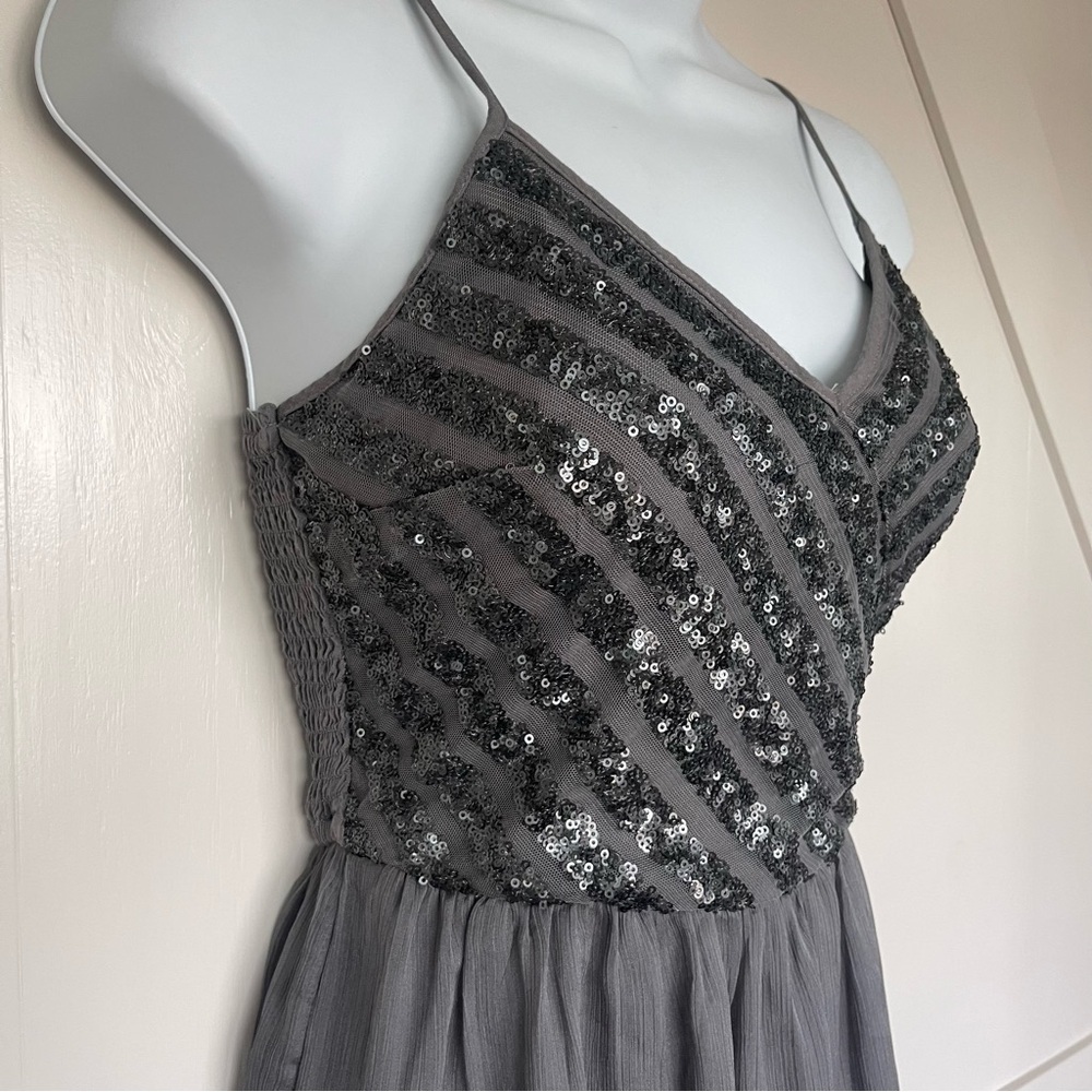 Hollister XS gray sequin top mini dress - Picture 2 of 7
